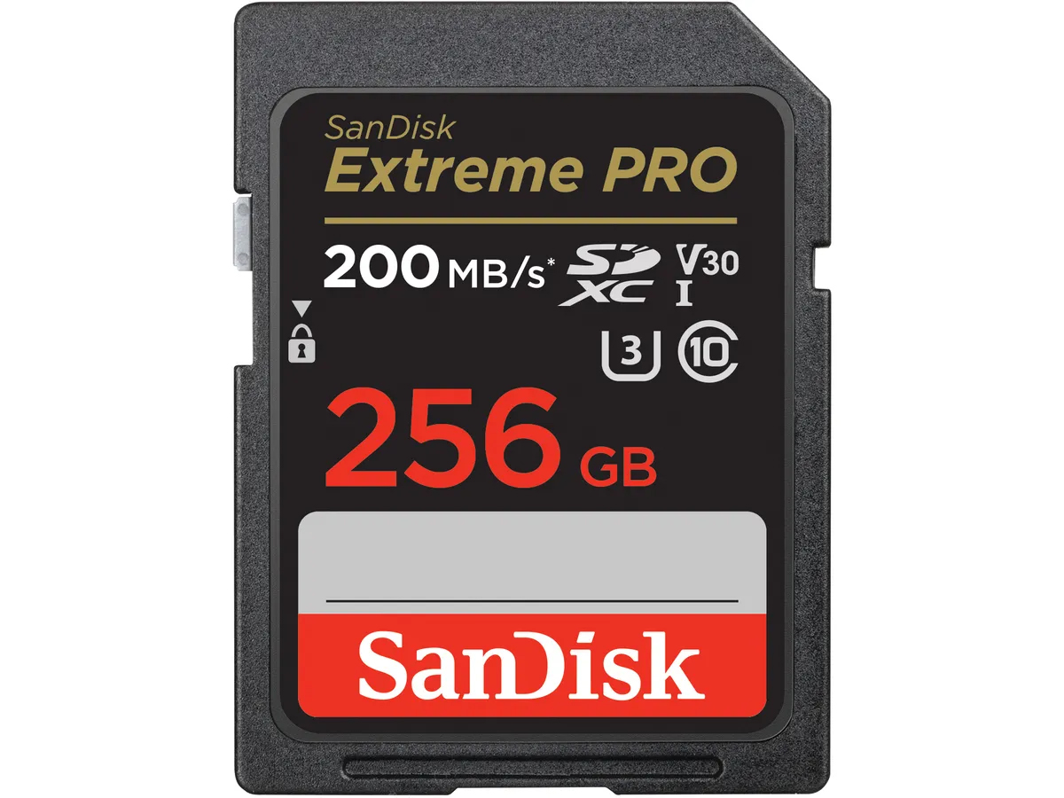SanDisk Extreme 200MB/s SDXC 256GB V30