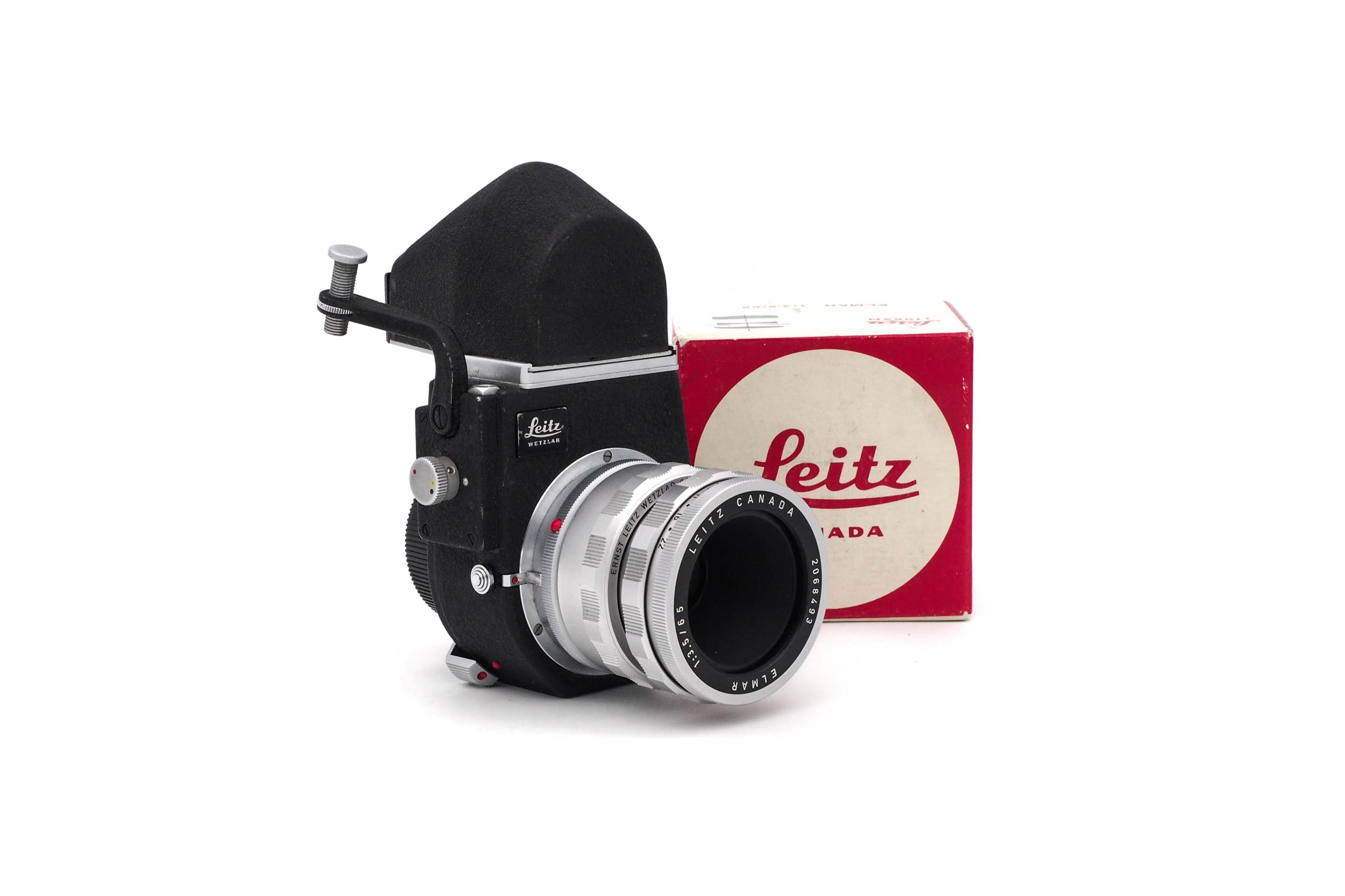 Leica 65mm f/3.5 Elmar + Visoflex III + Fokus Adapter  OTZFO