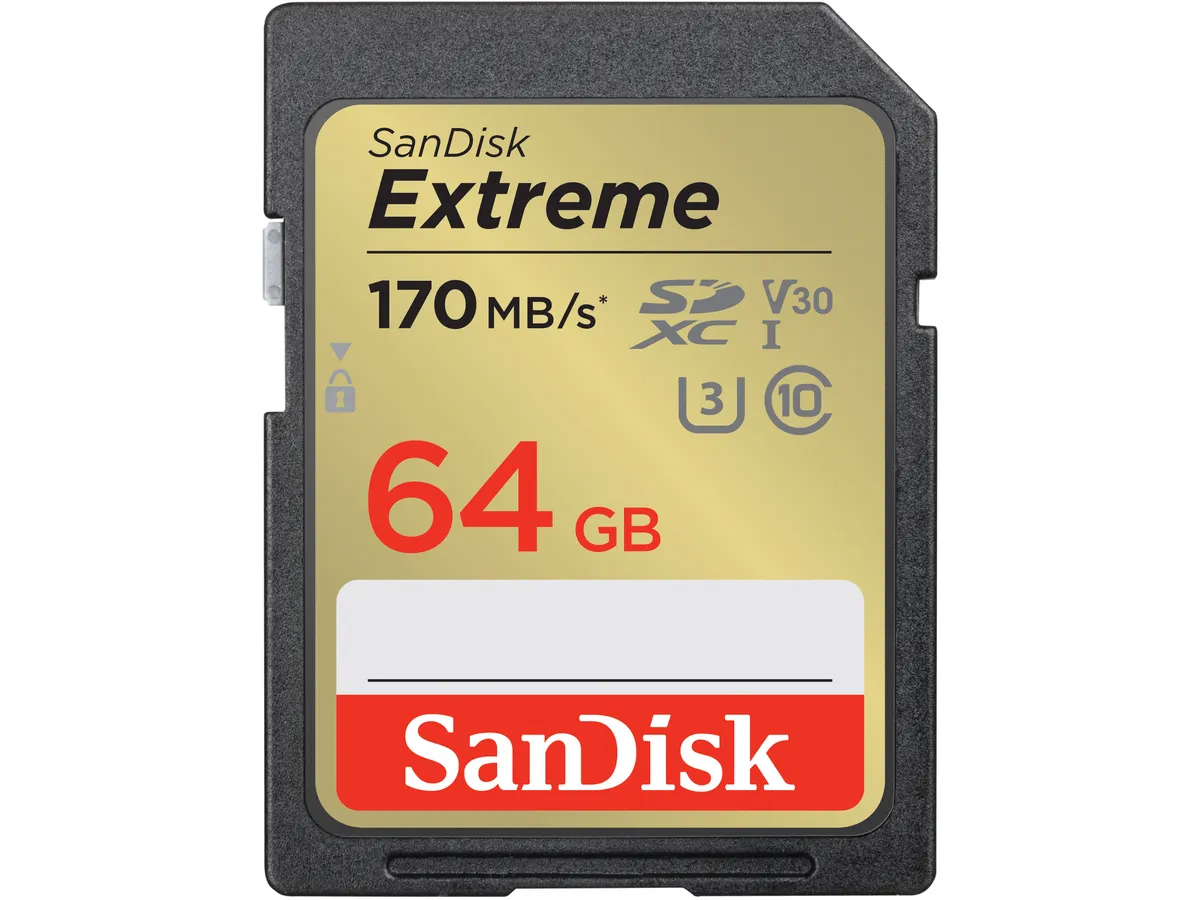 SanDisk Extreme 170MB/s SDXC 64GB V30